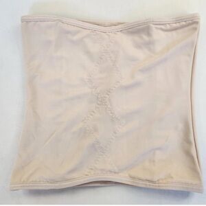 Victoria's Secret Beige Boned Shapewear Bandeau Girdle Waist Cincher Slip